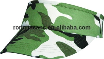 Fashion cotton visor with camo printing