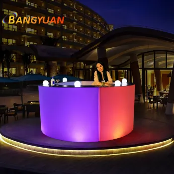 Large Circular Event Rental Bars: Light-Emitting, Freely Combinable Curved Bar Designs for Weddings & Parties
