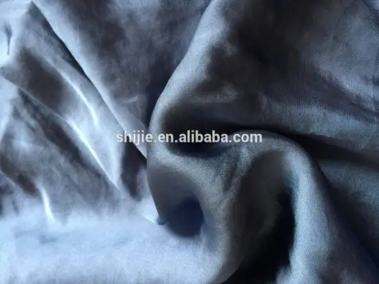 Polyester Air washer hemmer satin /polyester satin with washed effect/polyester crinkle washed satin