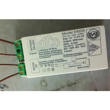 12V Electronic Transformer for halogen lamp 60W