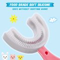 Brosse à dents en forme d&#39;enfants avec brosse en silicone