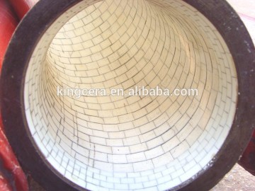 Cement industry alumina ceramic lined wear resistant tube