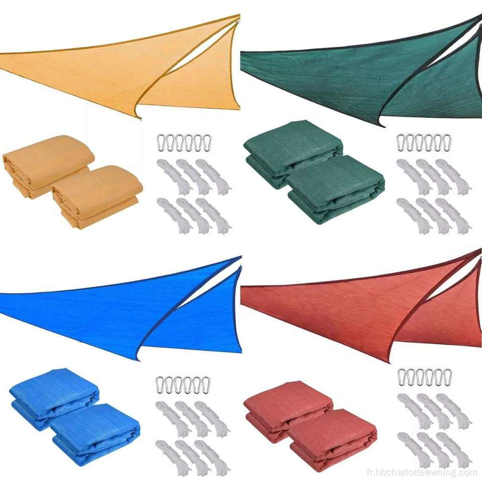 Triangle Sun Shade Sail pour les voiles extérieures de l'ombre