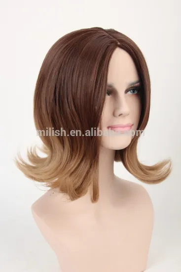 MFW-0102 Top New beauty long synthetic fashion source hair wig, gradient color wig