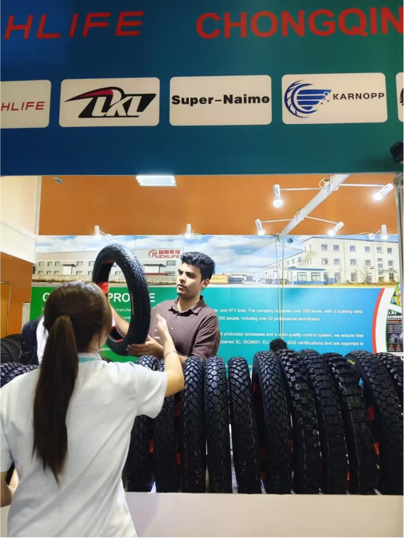 a diverse array of tires was neatly displayed