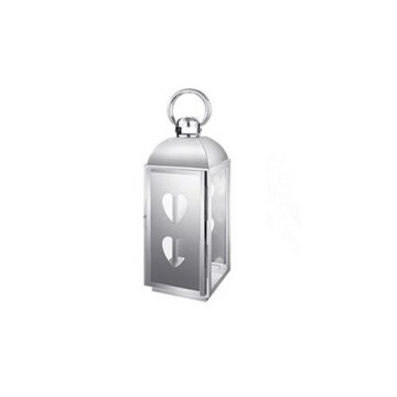 Heart Design Stainless Steel Hurricane Candle Lantern