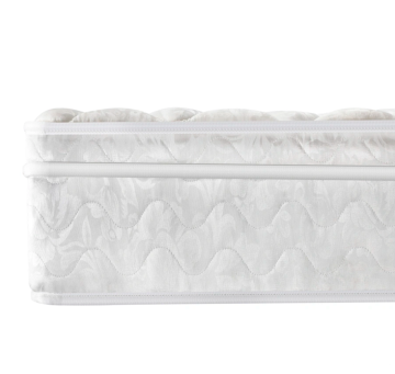 Independent spring mattress in hotel bedroom