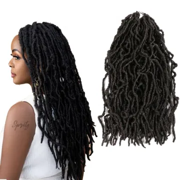 Synthetic Crochet Hair Extensions Curl Locs Soft Crochet Hair Curly Wavy Twist Braiding Goddess Faux Locs Crochet Braid Hair