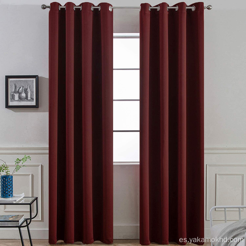 Cortinas opacas rojo burdeos de 84 pulgadas de largo