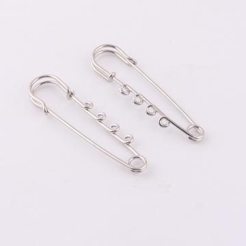 Hot Sale 2.5 Inch 4 Loops Metal Garment Knit Safety Pin Brooch Findings for Charms