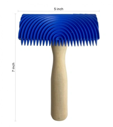 Rubber wood grain tools for water-based paints
