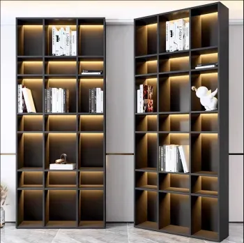 Modern Luxury Gold Stainless Steel Wall Shelf for Wine, Books, and Displays