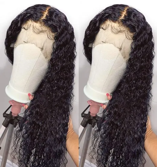 Factory Virgin Indian Water Wave Lace Front Wigs 10A Glueless HD Full Lace Transparent Human Hair Wig With Baby Hair