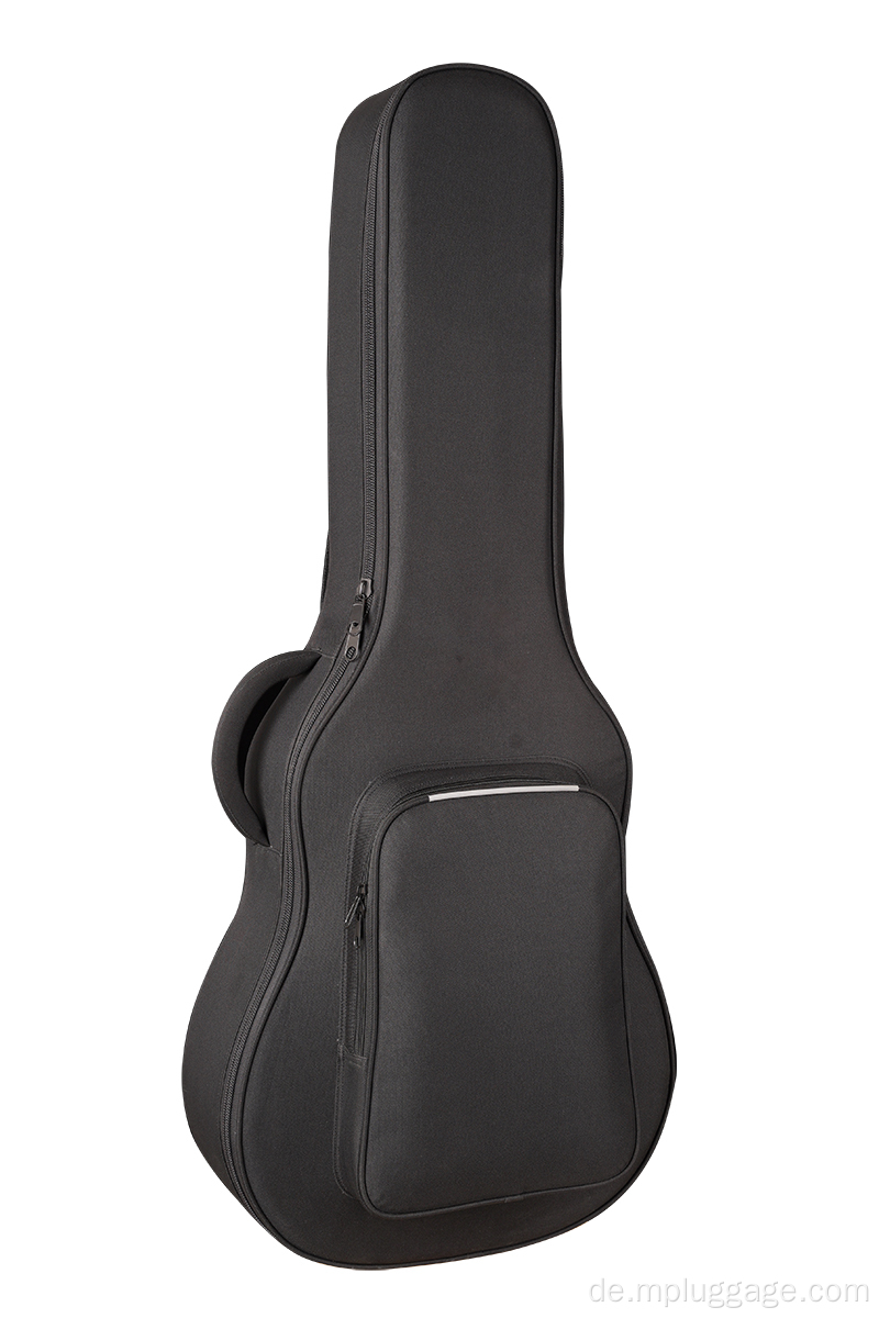 Einfache schwarze Gitarrenmusiktasche