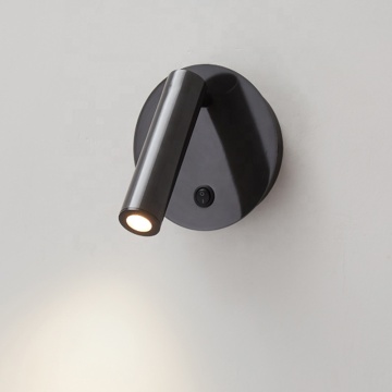 Copper 5W LED Wall Lamps with Switch for Bedside and Living Room Modern Indoor Lighting