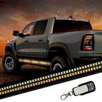 60 Inch Dual Color White & Amber 3 IN 1 Car Sidekick Warning Lights for Running Boards