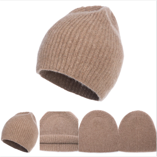 Wholesale Men's Rib Knit Pure Cashmere Beanie