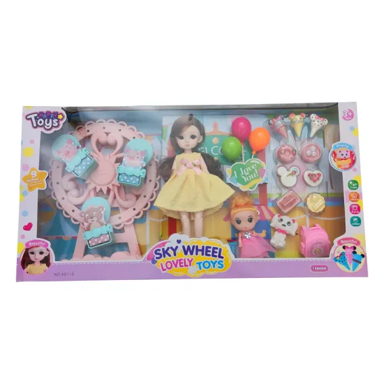 Hot Sale 9 Inch Cute Princess Doll Set with Movable Limbs and Funny Simulation Scene
