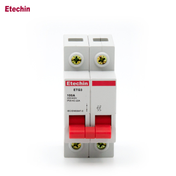2P Mini Isolator Switch - Low Voltage Disconnector