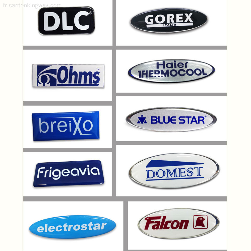 Autocollant époxy 3D étanche personnalisé