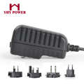 Adaptador de energia de plugue 9V 1A intercambiável