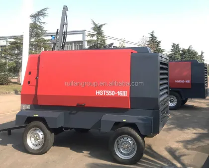 Hongwuhuan Mining Compressor HGT550-16C 16 bar Portable Diesel Screw Air Compressor