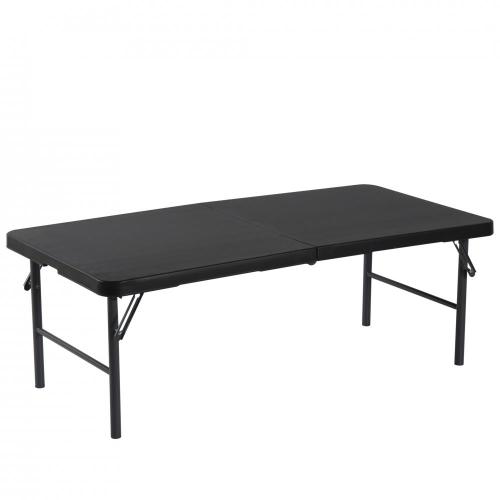 20 &quot;x 48&quot; Mesa plegable negra para cenar