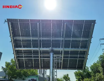 Ground mounted dual-axis solar tracker system