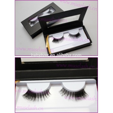 Top quality 100% Real Mink Eyelash Private labeling 3D strip mink fur lashes