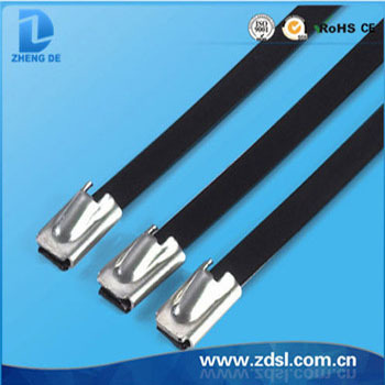 Pvc Coated Ball Locking Stainless Steel Cable Ties