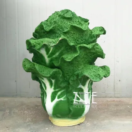 Garden large vegetable statue resin fiberglass chinese cabbage sculpture