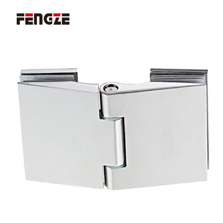 B2080 Dobradiça quadrada de 180 graus para vidro de banheiro