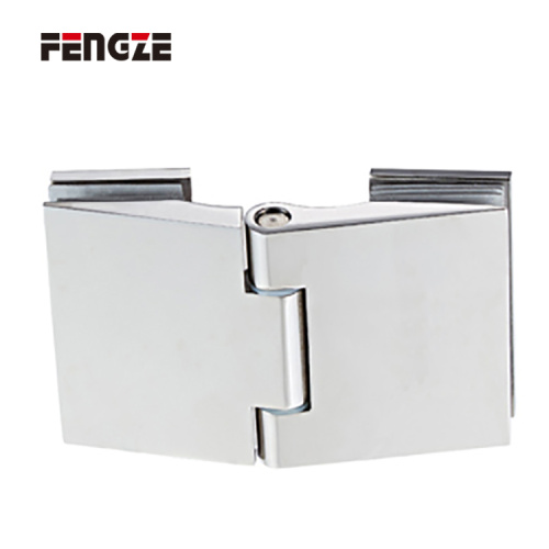 B2080 Dobradiça quadrada de 180 graus para vidro de banheiro