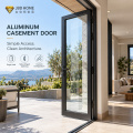 Puerta abatible de vidrio y aluminio simple para proyectos residenciales | JBDHOME