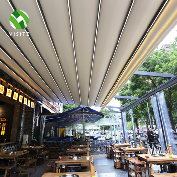Electric Retractable Pergola Roof - YST Factory Supplier Waterproof Outdoor Aluminum Canopy