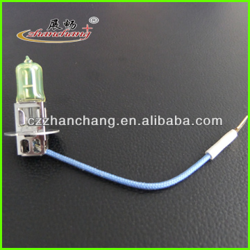 Car halogen bulb with Clear quartz glass H3 with blue wire Car lamp bulbs