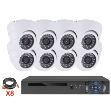 8CH DVR Set with 2MP BNC Bullet Cameras - Outdoor Street Security Surveillance Kit