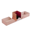 Caja de perfume de papel abierta doble rosa personalizada OEM