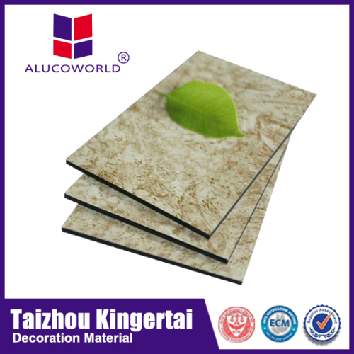 Alucoworld composite panel marble /stone 4mm wall cladding sheet