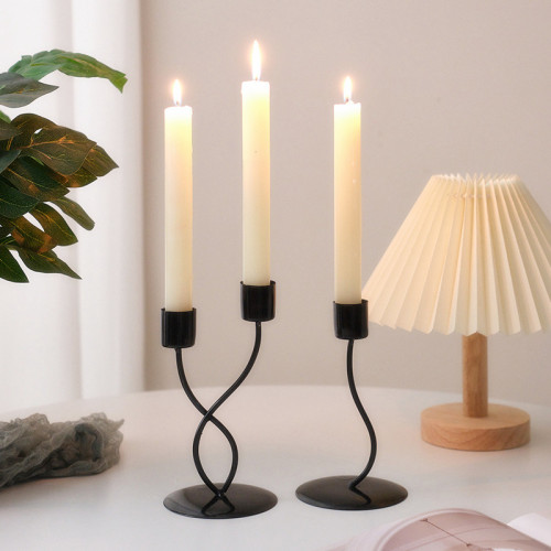 Black candle holder for votive candle decoration