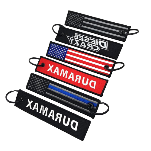 Custom Jet Tag Embroidered Keychains For Women Sale