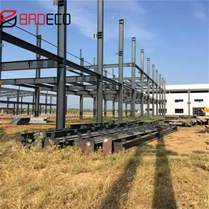 Light weight steel shade structure for workshop