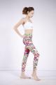 Ladies Floral Printed High Waist High Elastic leggings