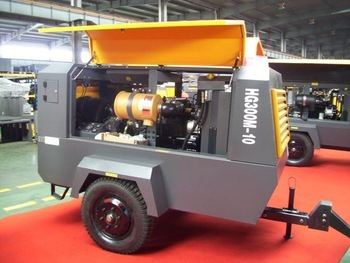 Hot sales 10bar diesel driven china screw air compressor HG300M-10 kerex China