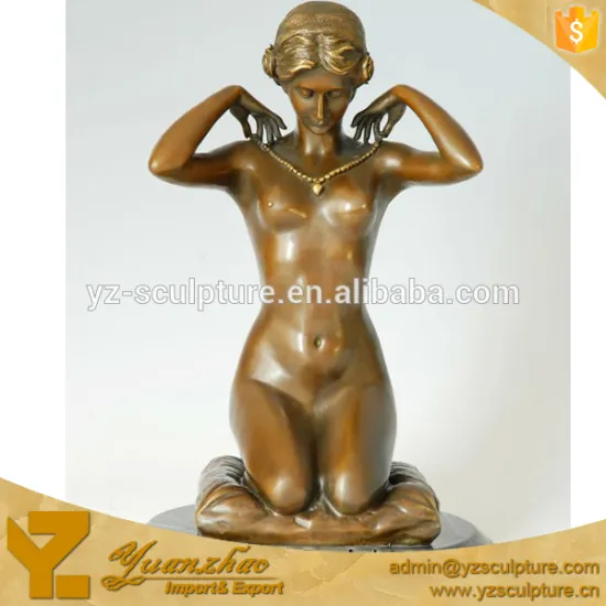 Beautiful Cast Bronze Nude Lady Sculpture
