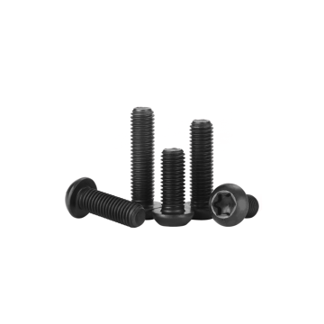 Black oxide plum pan head machine screw