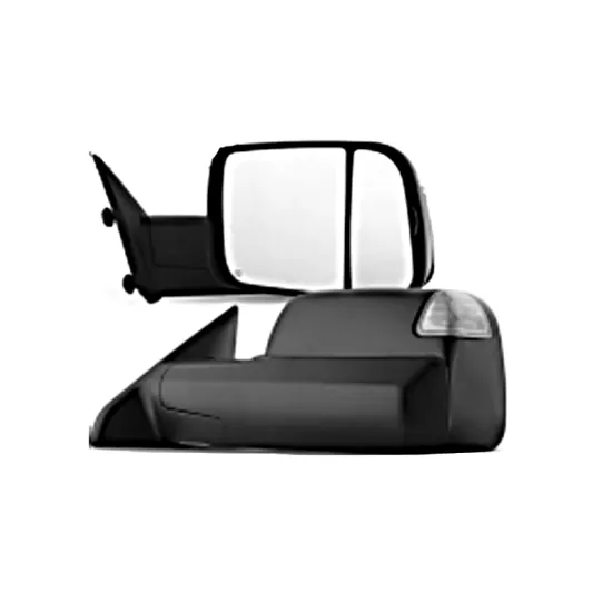 Black Side Towing Mirror Accessory for 2009-2012 Dodge Ram 1500: Power-Operated Left Hand Drive (LHD) Mirror
