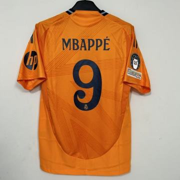 Customized Spanish League Away Jersey #9 Mbappe No.5 Bellingham Sweat-absorbent Breathable Football Shirt