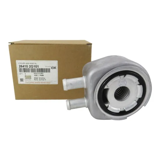 Hyundai Sonata, Santa Fe, Kia Optima, Sorento, and Sportage Engine Oil Cooler Kit: OEM Part Number 26410-2G101
