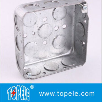 Custom Galvanized Steel Electrical Boxes And Covers 4 Inch Square Conduit Boxes With Knockouts